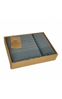 Набор полотенец Карвен " ORENDO" махра 50*90/70*140 HS 1721 yesil/хаки