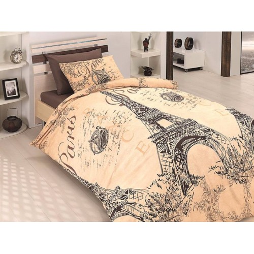 Постельное белье "Карвен" ранфорс семейный (Romantik kahve)