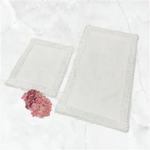 Набор ковриков для ванной Карвен K.M.DUZ/с бахрамой 60*100-60*50 KV 425 krem/крем.