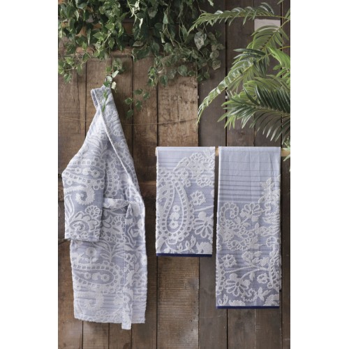 Халат Sarev NAILAH махра женский В 1105 v3 mavi/голубой L