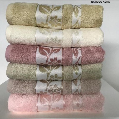 Полотенце Kарвен Bamboo "ACRA" 50*90 6шт бамбук H 4107