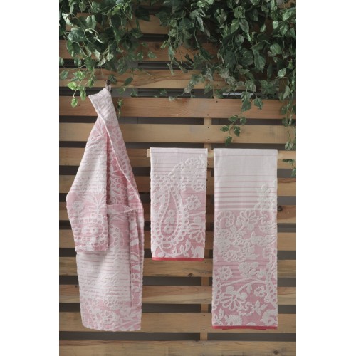 Халат Sarev NAILAH махра женский В 1105 v2 pembe/розовый L