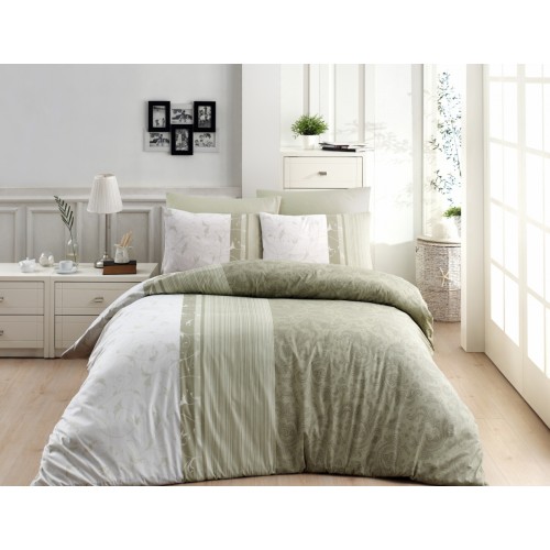 Постельное белье "Карвен" ранфорс евро (Peitra yesil)