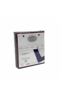 Простынь Карвен Stripe Satin на резинке+наволочки 160*200 +33см/ 50*70(2)+5см сатин indigo/индиго (Акция)