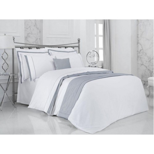 Постельное белье "Sarev" Sport&Chic (300tc) сатин евро KRAKOW v4/Beyaz