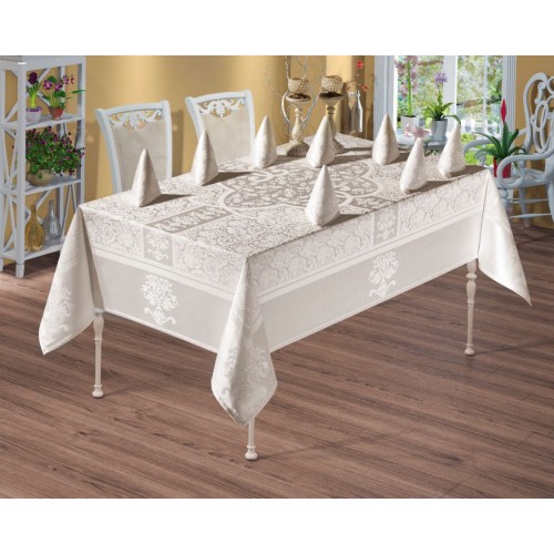 Скатерть Карвен Vip Cotton с салфетками 12 шт. 160*300 М 726