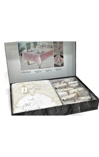 Скатерть FINEZZA " Melisa " 160*230 круж и салф 8 шт.(бархат) М 750 (Акция)