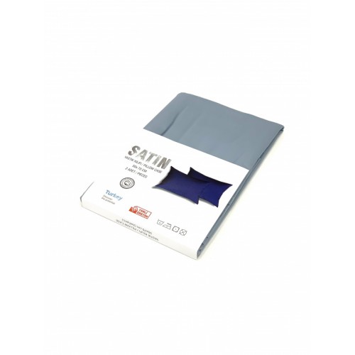 Наволочки сатин 50*70 (+5см) 2 шт E 019 индиго