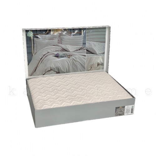 Постельное белье Карвен бамбук евро N065 Odesa бежевый (Акция)