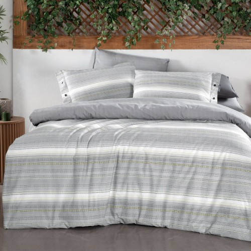 Постельное белье "Sarev"fancy poplin евро N194 GRETA V1/GRI