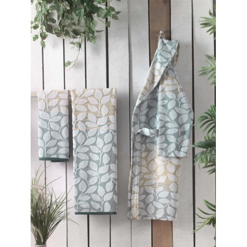 Халат Sarev "TARA" махра женский В 1123 V-2/Yesil L (АКЦИЯ)