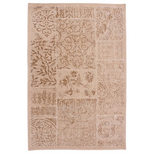 Ковер Карвен NOSTALJI хлопок/вискоза 120*180 KV 033 A. Kahve/Св. Беж