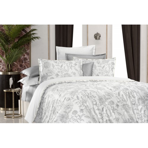 Постельное белье "Sarev"сатин семейное ORLINA v1/Siyah