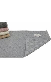 Коврик для ног Карвен "TILE" 50*80 махра KV 434 acik gri