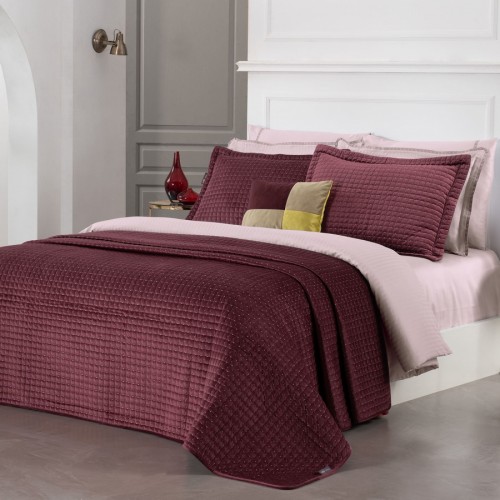 Комплект LUхURY SAREV (покрывало +2 наволочки+подушка)евро 4 пр. DUSTIN v2/Bordo