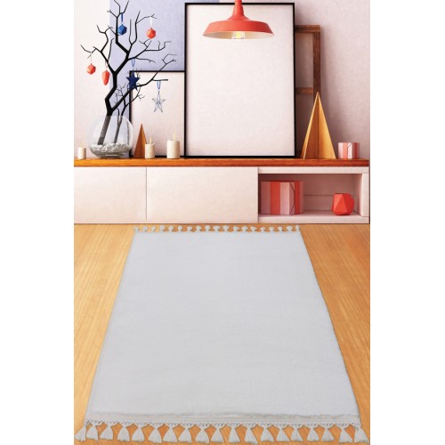 Ковер Карвен POST DOKUMA SACAKLI/мех с бахрамой 80*120 KV 027 beyaz/белый