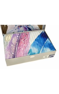 Постельное белье Карвен Stripe Satin с цветным принтом евро N250 -SB001(6пр.) (Акция)