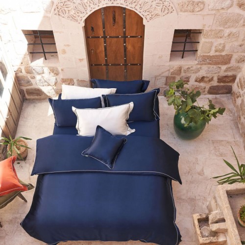 Постельное белье Sarev ELITE GROUP 100% шелк евро N382 CLIO v2/Lacivert