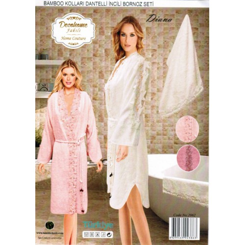 Халат Карвен "DIANA" c полотенцем 50*90 бамбук В 1045