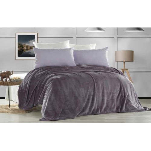 Плед KARVEN Super Soft "VIGAN" 160*220 п/э 1.5 спальный Р 941лиловый (Акция)