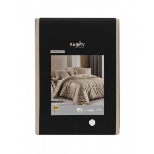 Пододеяльник Sarev (300 tc) евро сатин 200*220 см PD002 MONOCHROME v4/Natural Beige