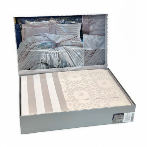 Постельное белье Карвен бамбук евро N065 Jardin капучино (Акция)