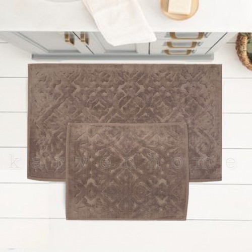 Набор ковриков для ванной Карвен LUNA KV 420 eko hali rengi/т.бежевый
