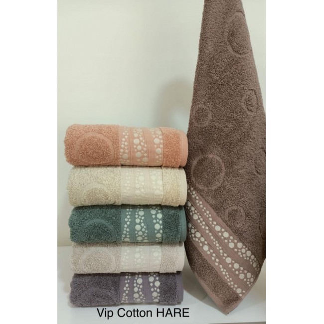 Полотенце Карвен Vip Cotton "HARE" 50*90 6шт.махра H 3282