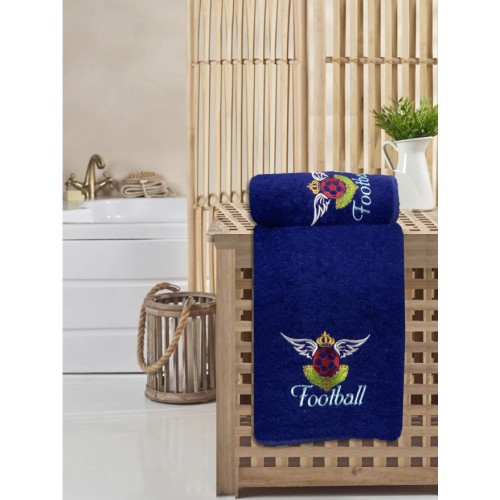 Набор полотенец KARVEN "Футбол" махра 50*90/70*140 HS1502 (V-1) синий