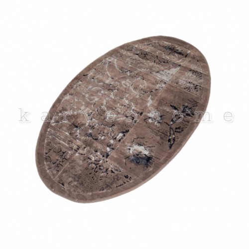 Ковер Карвен NOSTALJI хлопок/вискоза 80*120 KV 031 eko hali rengi/т.бежевый.