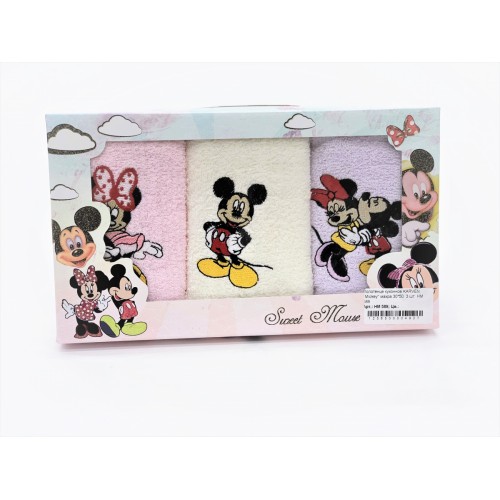Полотенце кухонное KARVEN "Mickey" махра 30*50 3 шт. НМ 589
