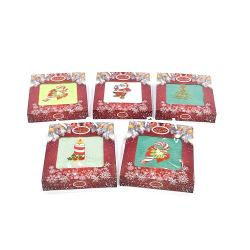 Полотенце кухонное Карвен "Новый год" вафля 30*50 1 шт. НМ 621