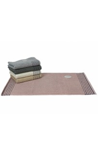 Коврик для ног Карвен "LINE" 50*80 махра KV 434 pembe