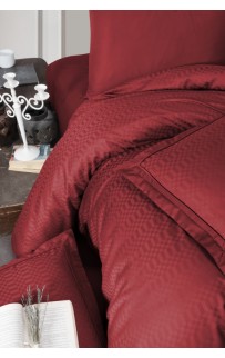 Постельное белье КАРВЕН сатин Де Люкс N044 Chackers Red