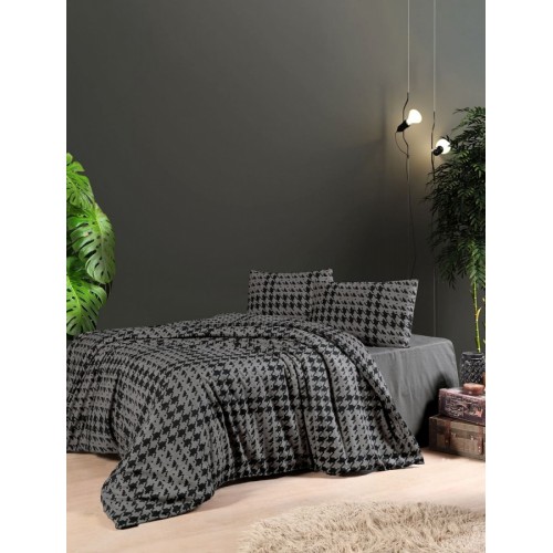 Постельное белье Карвен фланель евро N244 SADORA Anthracite