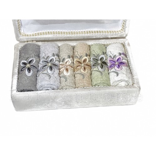 Набор полотенец кухонный Rebeka махра 30*50 6шт.сундук НМ 717 v6
