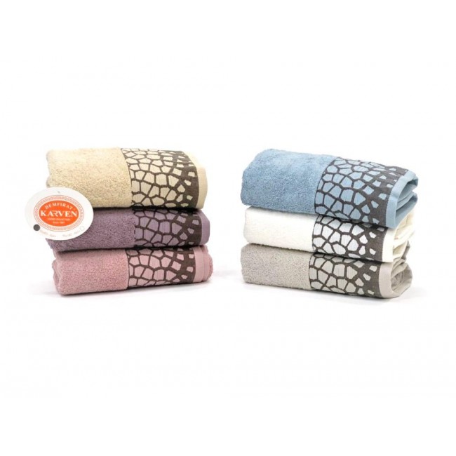 Полотенце Карвен Vip Cotton" Tas" 50*90 6шт.махра Н 3169 (Акция)