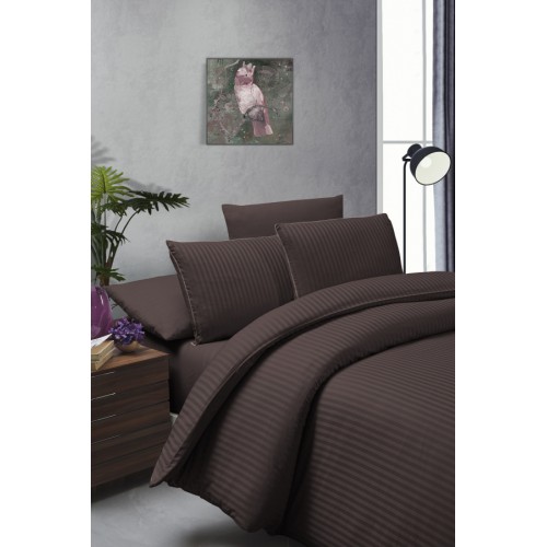 Пододеяльник+наволочка Карвен QUILT евро сатин Lorenz chocolate.