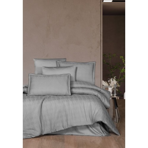 Постельное белье Karven (300 tc) премиум сатин евро N359 RODEL Ash