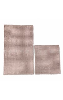 Набор ковриков для ванной Карвен MICRO хлопок/микро 60x50/60х100 KV 431 pudra/пудра