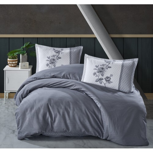 Постельное белье "Карвен" DELUхE ранфорс евро Suave Blue v-1 (Акция)