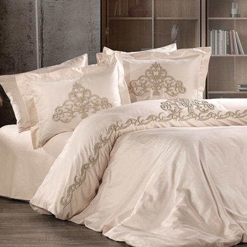 Постельное белье Zebra casa сатин с вышивкой евро N169 MARASH capp