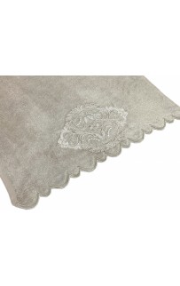 Набор полотенец Карвен "DAMASK"гипюр с кружевом,бамбук 30*50/50*90/70*140 HS1717 v1 bej/бежевый
