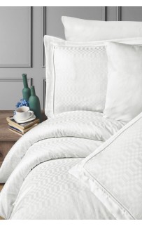Постельное белье КАРВЕН сатин Де Люкс N044 Chackers White