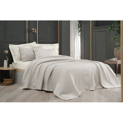 Комплект SAREV "BELIS"(покрывало летнее +2наволочки) евро 3 предмета Y 863v1 bej/бежевый