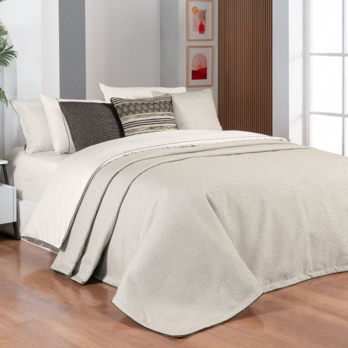 Комплект SAREV (Покрывало+постельное белье) евро 9 пр. Y 1014 EZRA v1/Bej