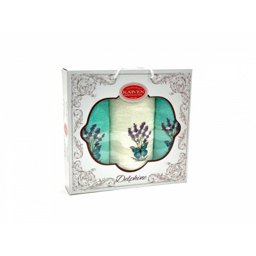 Набор полотенец Карвен " Лаванда" махра 50*90(2)/70*140 HS 1524