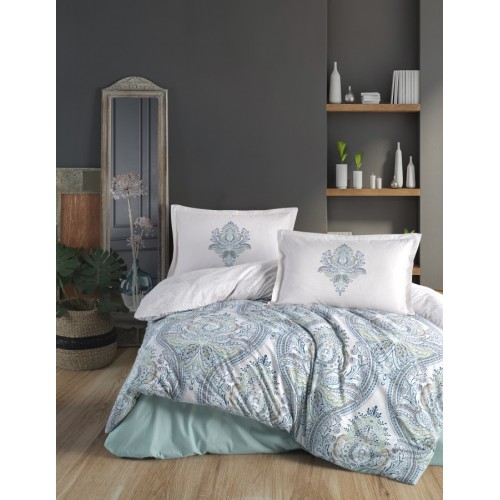 Постельное белье "Карвен" ранфорс семейный Ruma Mint v-1