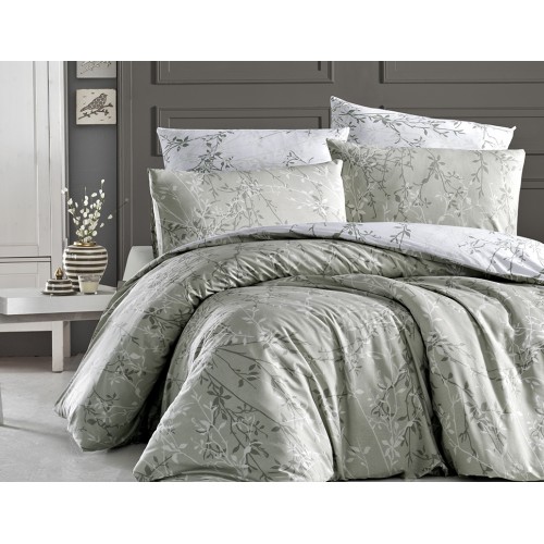 Постельное белье "Карвен" ранфорс евро (Zena yesil)