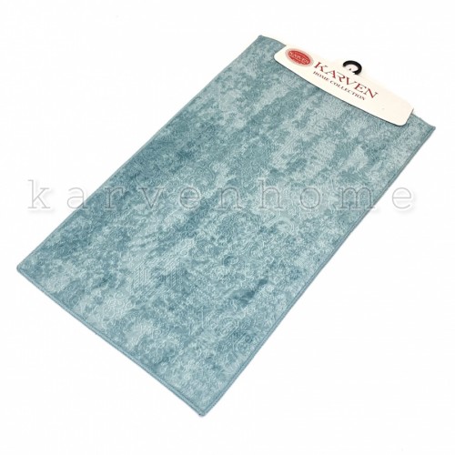 Набор ковриков для ванной Карвен BUKET/софт жаккард KV 418 mavi/бирюзовый